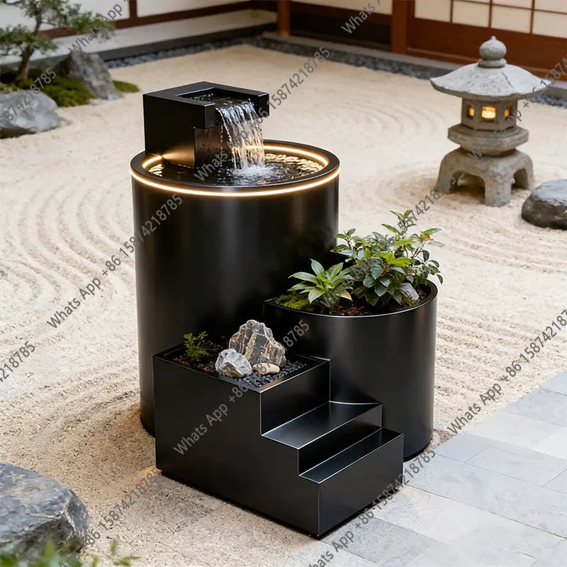 Stainless steel fish tank balcony flowing water flower box water feature outdoor courtyard flowing water fountain metal
Stainless steel fish tank balcony flowing water flower box water feature outdoor courtyard flowing water fountain metal