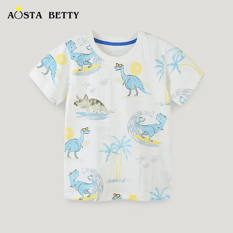 Summer Boys Short Sleeve T-shirt Cartoon Animal Print Casual Top Baby Cotton Base Shirt
Summer Boys Short Sleeve T-shirt Cartoon Animal Print Casual Top Baby Cotton Base Shirt