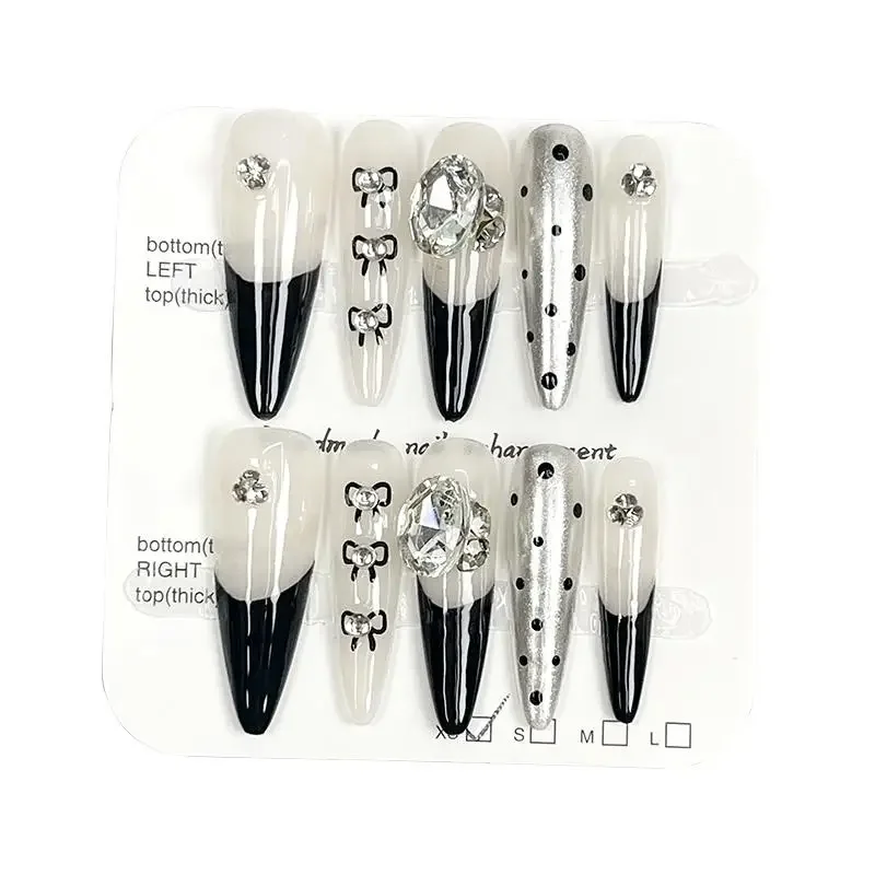 *Black and white butterfly handmade nail advanced sense white removable fake nail nail patch
*Black and white butterfly handmade nail advanced sense white removable fake nail nail patch