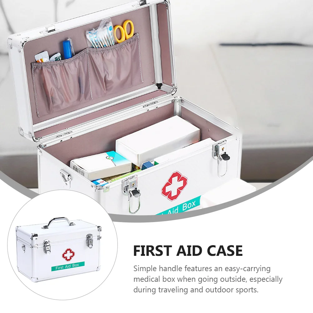 1pc 14In Large Capacity Medicine Box Multi Layer First Aid Organizer Storage Container Travel Household Double Lock Capacious
1pc 14In Large Capacity Medicine Box Multi Layer First Aid Organizer Storage Container Travel Household Double Lock Capacious