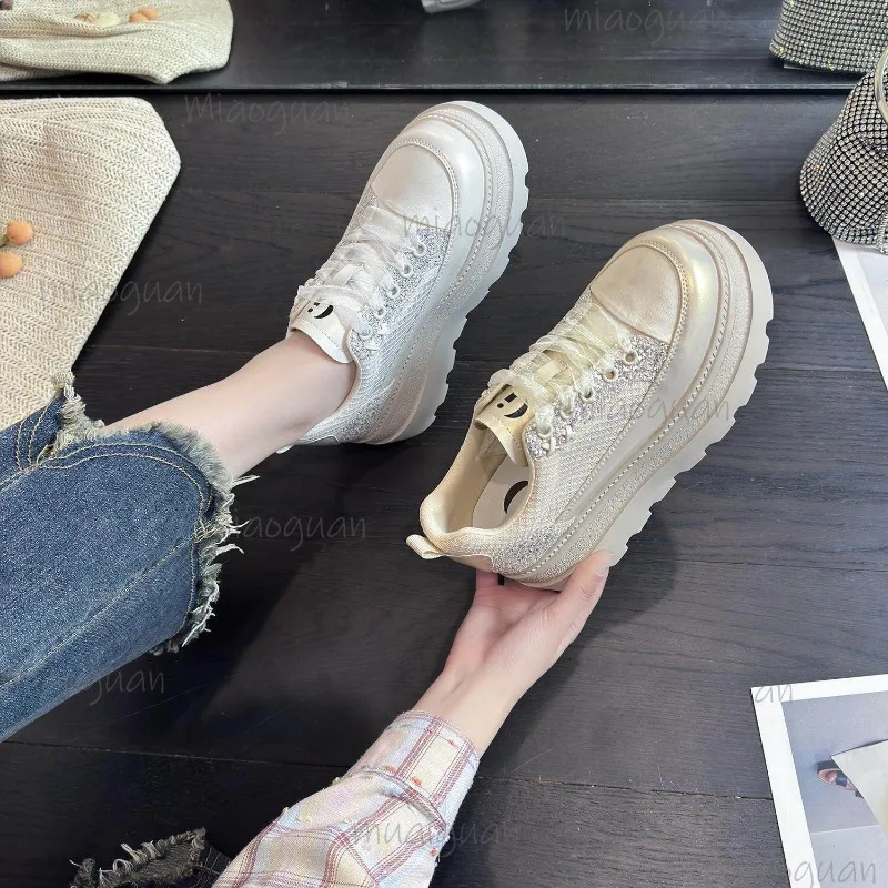 8cm Platform Sneakers for Woman Summer Lace-Up Thick Sole Casual Shoes Size 35-35 Zapatillas De Mujer Round Toe Wedge Shoes
8cm Platform Sneakers for Woman Summer Lace-Up Thick Sole Casual Shoes Size 35-35 Zapatillas De Mujer Round Toe Wedge Shoes
