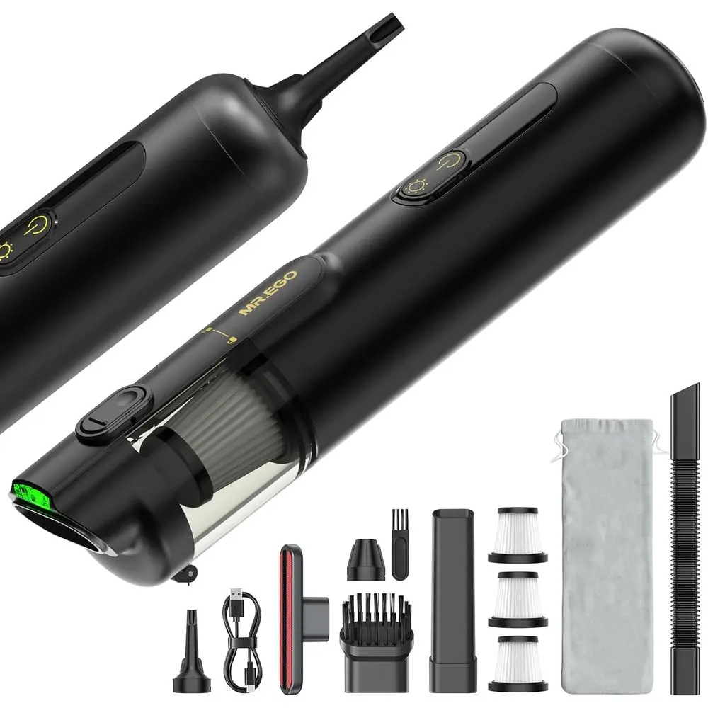 Беспроводной ручной пылесос 100000 об/мин с силой всасывания 20000 Па, портативный беспроводной пылесос-воздуходувка/насос 4-в-1, мини-пылесос
Беспроводной ручной пылесос 100000 об/мин с силой всасывания 20000 Па, портативный беспроводной пылесос-воздуходувка/насос 4-в-1, мини-пылесос