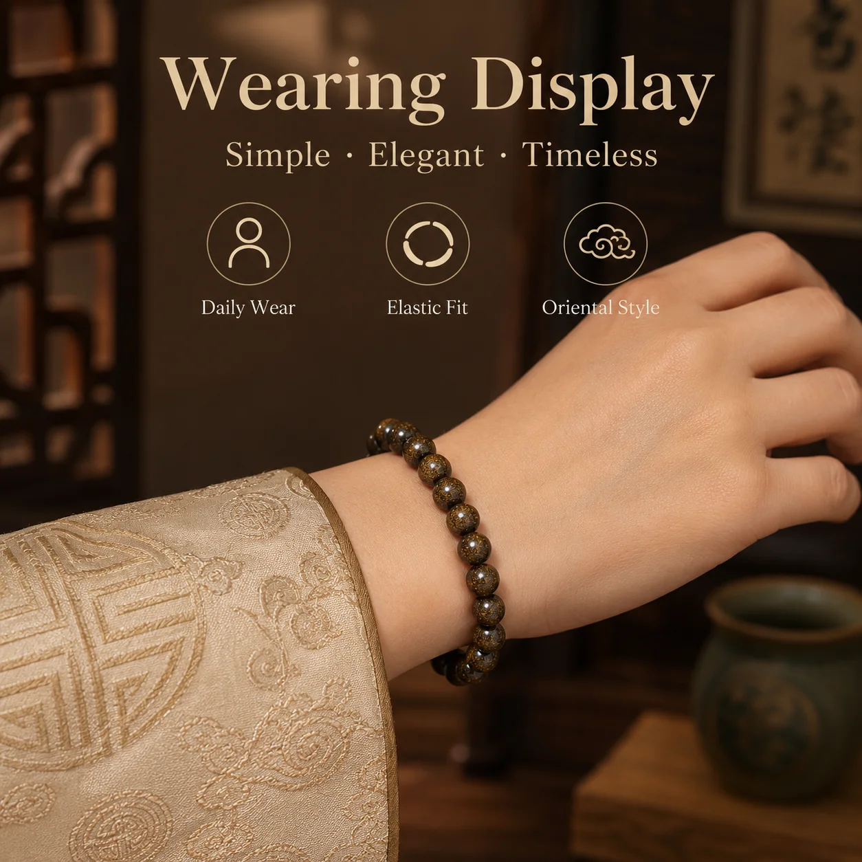 Traditional Ginseng Herbal Incense Bracelet Imperial Ancient Formula Aromatherapy Wood Beaded Bracelet Calming Relaxing Unisex O
Traditional Ginseng Herbal Incense Bracelet Imperial Ancient Formula Aromatherapy Wood Beaded Bracelet Calming Relaxing Unisex O