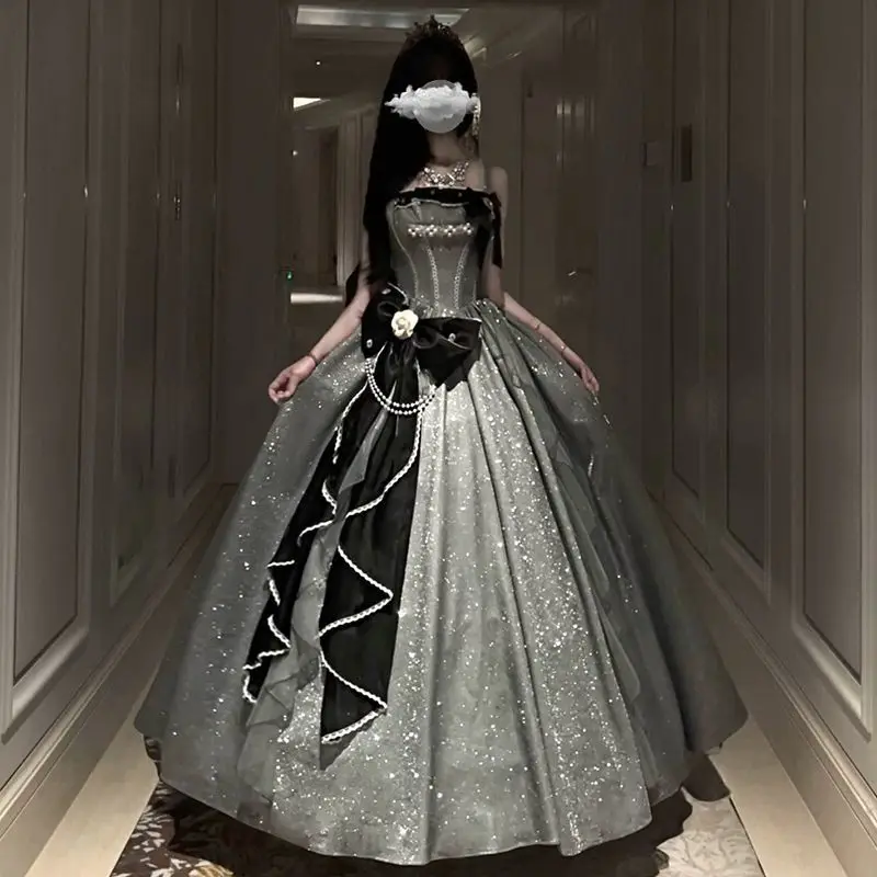 Вечернее платье Ele Lolita, женское модное летнее платье принцессы для сна, легкое сверкающее цветочное платье с короной
Вечернее платье Ele Lolita, женское модное летнее платье принцессы для сна, легкое сверкающее цветочное платье с короной