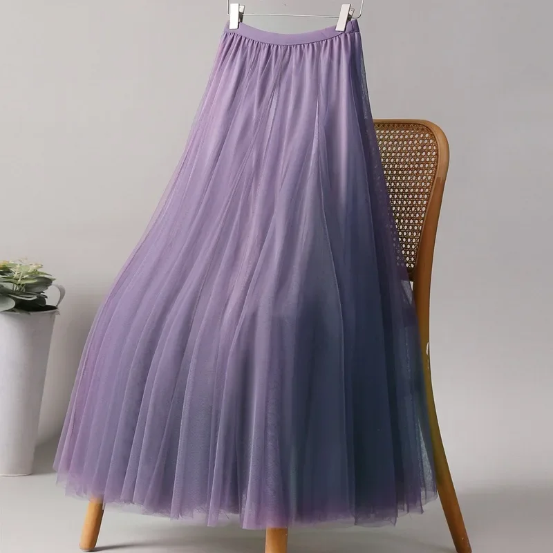 New Women Mesh Elastic Tutu Skirt Beach Spring Summer Korean High Waist Fashion Pleated Long Skirt Black White Tulle Skirts
New Women Mesh Elastic Tutu Skirt Beach Spring Summer Korean High Waist Fashion Pleated Long Skirt Black White Tulle Skirts