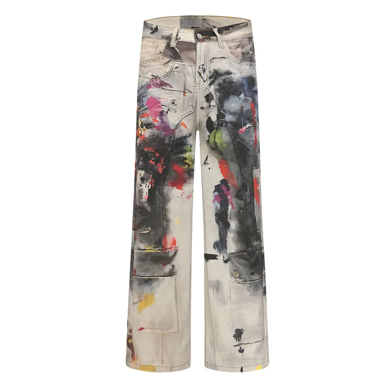 Graffiti Printed Vintage Jeans Pants Loose Streetwear Splashed Ink Casual Denim Trousers For Male
Graffiti Printed Vintage Jeans Pants Loose Streetwear Splashed Ink Casual Denim Trousers For Male