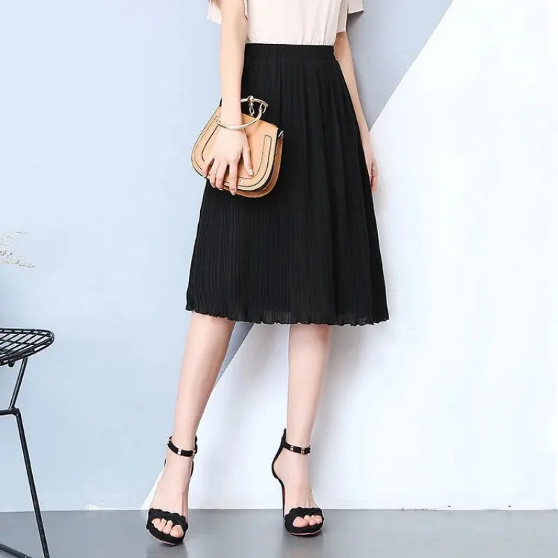 Women's Summer Solid Chiffon Pleated A-Line Midi Skirt High Waist Slim Casual Flowy Skirt
Women's Summer Solid Chiffon Pleated A-Line Midi Skirt High Waist Slim Casual Flowy Skirt