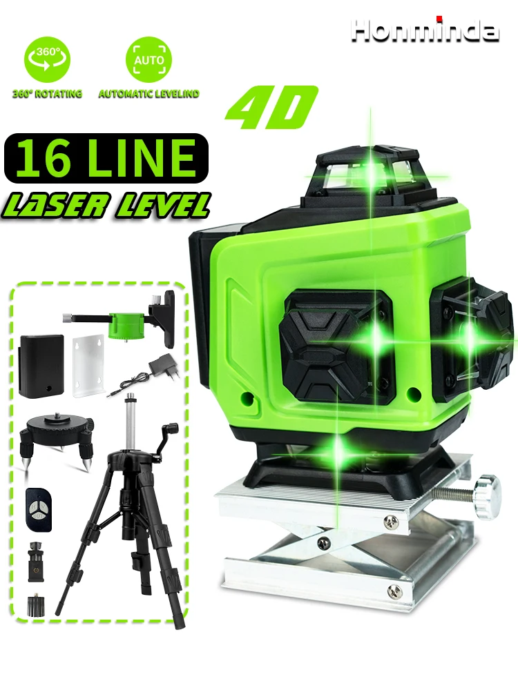 16 Lines 4D Laser Level Self-Leveling 360 Horizontal And Vertical Super Powerful Laser Level Green Beam Laser Level
16 Lines 4D Laser Level Self-Leveling 360 Horizontal And Vertical Super Powerful Laser Level Green Beam Laser Level