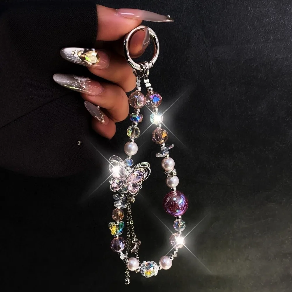 Butterfly Crystal Bead Phone Strap Pearl Wrist Chain Cell Phone Chain Luxury Anti Loss Mobile Phone Lanyard Mobile Phone Pendant
Butterfly Crystal Bead Phone Strap Pearl Wrist Chain Cell Phone Chain Luxury Anti Loss Mobile Phone Lanyard Mobile Phone Pendant