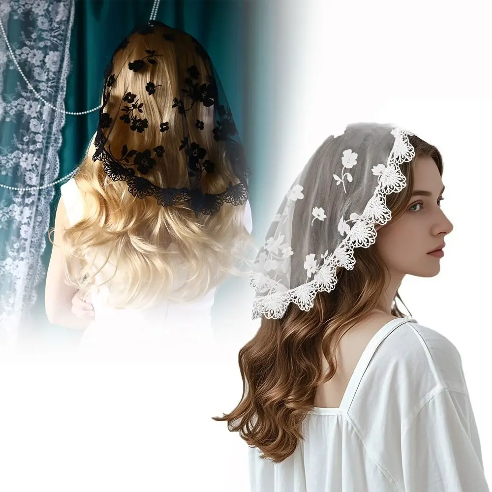 Fashion Elegant Lace Flower HeadCovering Ethnic Trendy HeadScarf Church Hair Veil For Female
Fashion Elegant Lace Flower HeadCovering Ethnic Trendy HeadScarf Church Hair Veil For Female