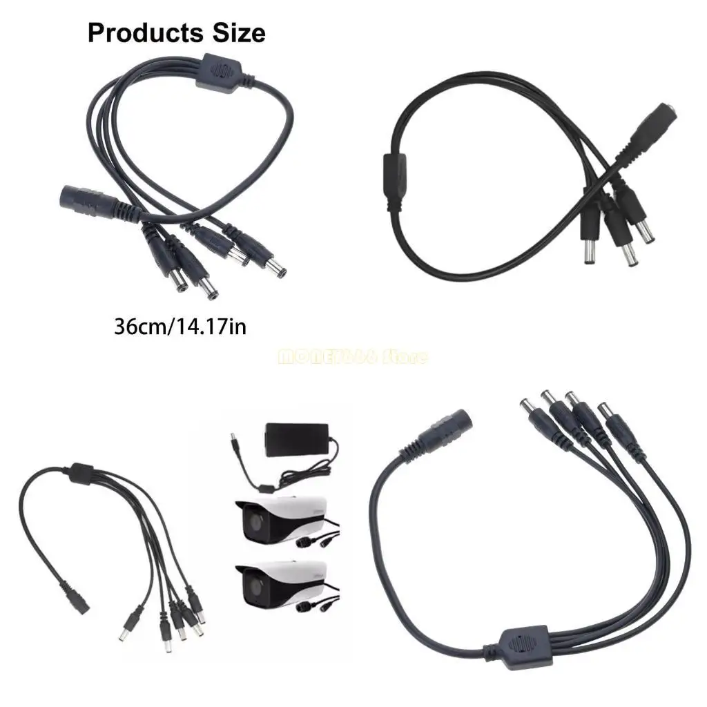 F62C 40cm Long DC5521 Extension Cord, 5.5x2.1mm Female to Male Connector Splitter Cable for Surveillances Camera and Routers
F62C 40cm Long DC5521 Extension Cord, 5.5x2.1mm Female to Male Connector Splitter Cable for Surveillances Camera and Routers