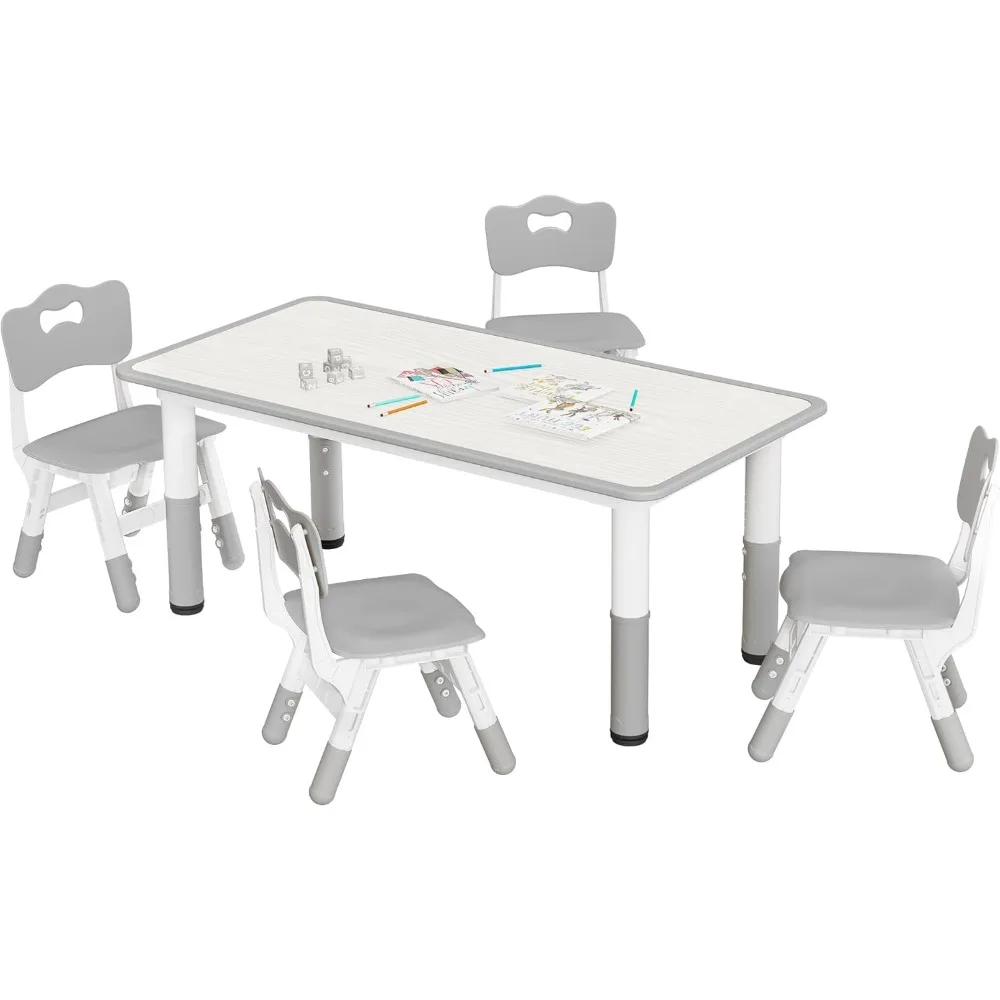 Kids 48 Inch Table and 4 Chairs Set, Kids Table and Chair Set, Height Adjustable, Multi-Function Activities
Kids 48 Inch Table and 4 Chairs Set, Kids Table and Chair Set, Height Adjustable, Multi-Function Activities