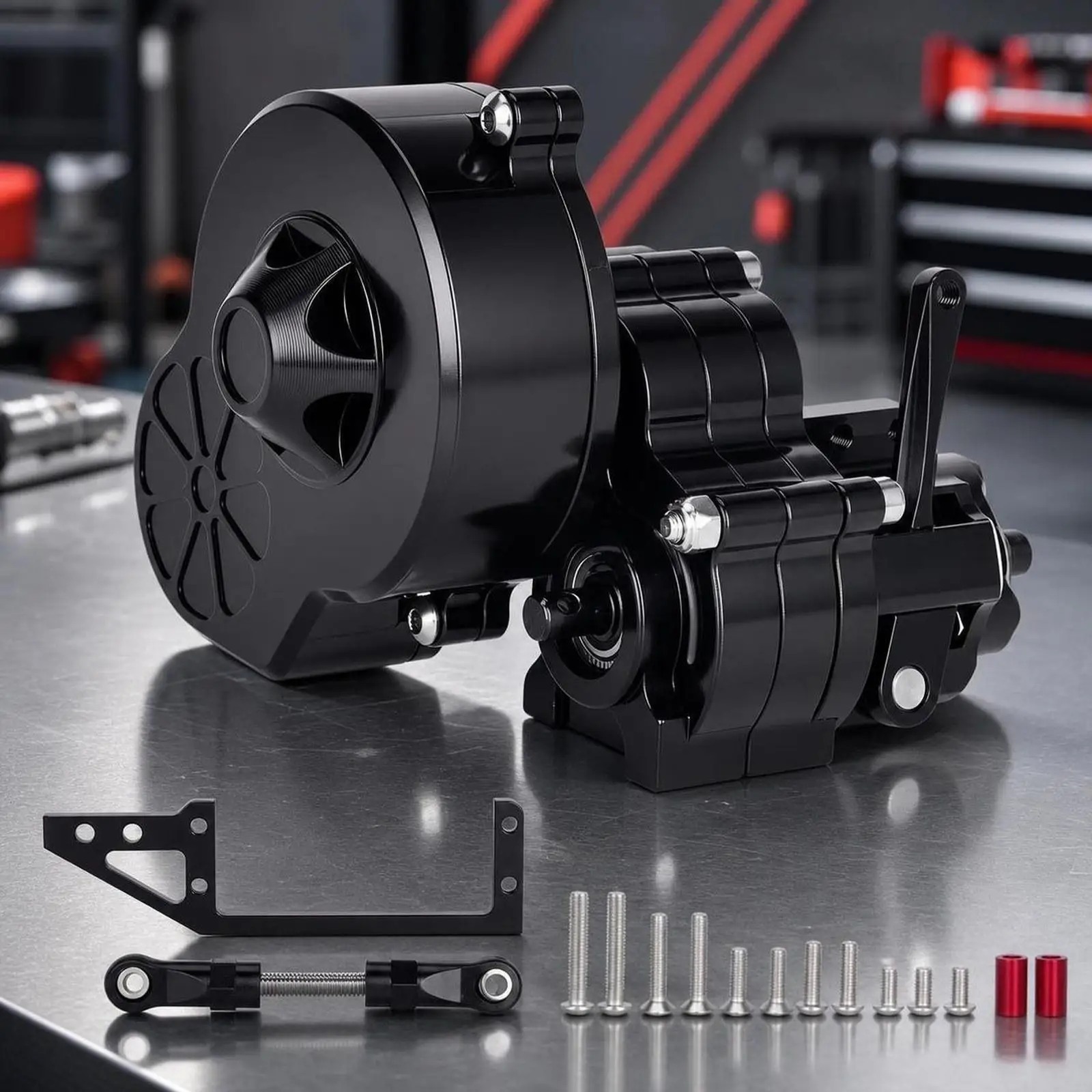 RC Car Transmission Case Gearbox Upgrade Modification RC Car Parts Sturdy Aluminum Alloy for 1/10 RC Crawler Car Truck
RC Car Transmission Case Gearbox Upgrade Modification RC Car Parts Sturdy Aluminum Alloy for 1/10 RC Crawler Car Truck