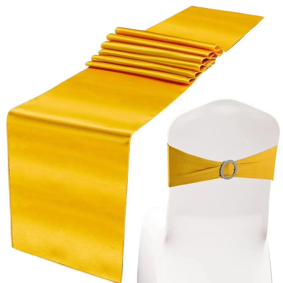 50 Pcs Gold Chair Sashes Bow with 10 Pcs Satin Table Runner Spandex Chair Sashes with Buckle Slider Satin Silk Table Runner for
50 Pcs Gold Chair Sashes Bow with 10 Pcs Satin Table Runner Spandex Chair Sashes with Buckle Slider Satin Silk Table Runner for
