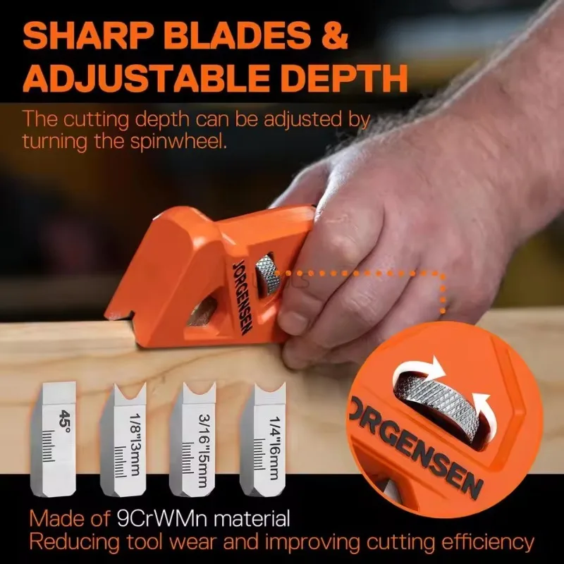 Woodworking Chamfering Planer Set with 4 Blade Types Sharp Wear-resistant Durable Carpenter Trimming Planer Woodworking Tools
Woodworking Chamfering Planer Set with 4 Blade Types Sharp Wear-resistant Durable Carpenter Trimming Planer Woodworking Tools