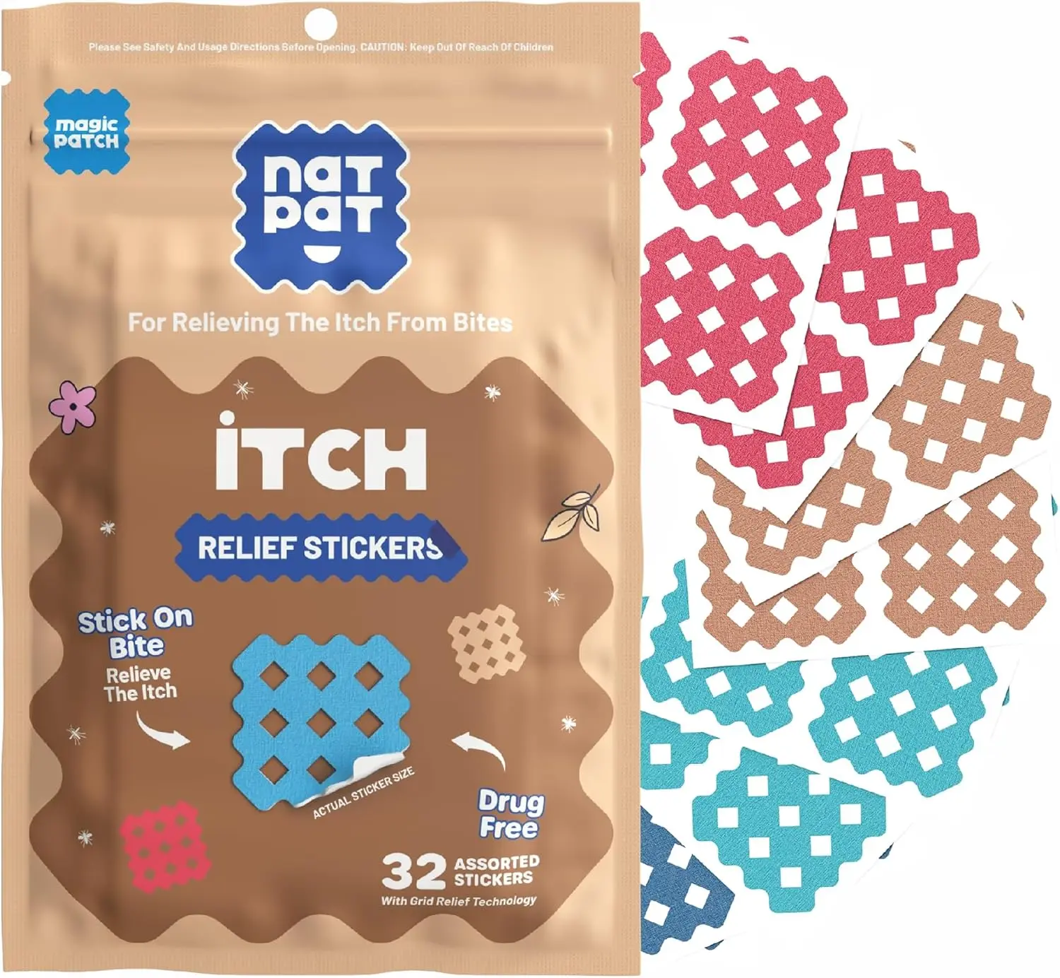 Itch Relief Patch for Insect Bites - 32 Count, Fast Acting, Waterproof, Kid Safe
Itch Relief Patch for Insect Bites - 32 Count, Fast Acting, Waterproof, Kid Safe
