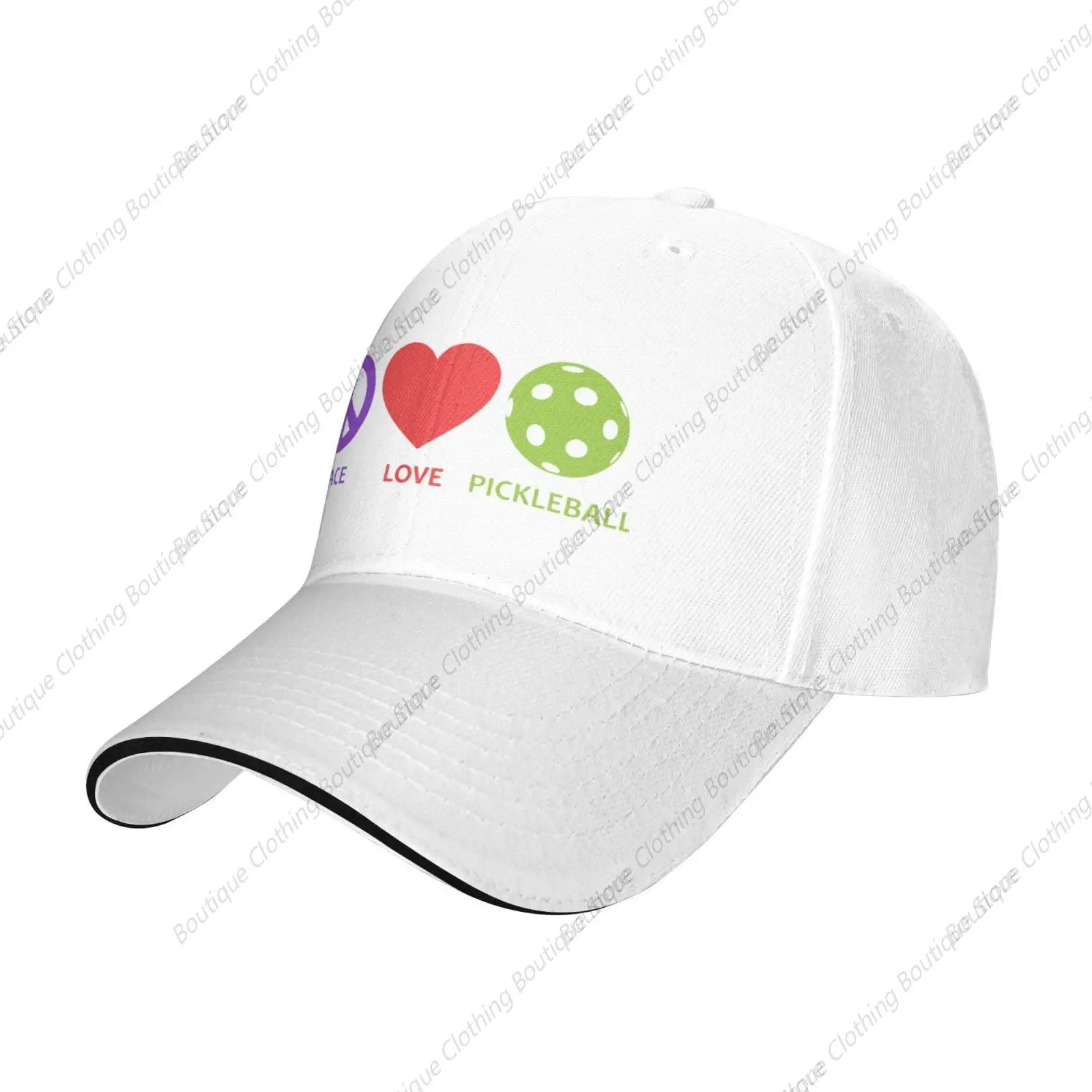 Peace Love Pickleball Baseball Cap Men Women - Duck Tongue Classic Sandwich Hat Plain White
Peace Love Pickleball Baseball Cap Men Women - Duck Tongue Classic Sandwich Hat Plain White