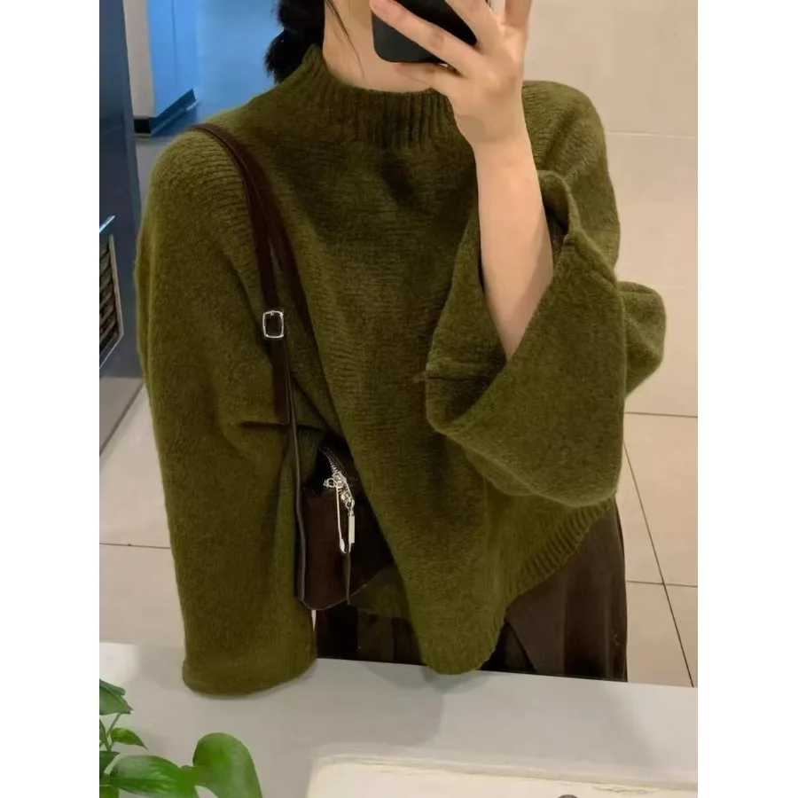 Ladies' een Batwing Sve High Collar Knitted Sweater Bear Fur Inner Wear Casual Loose Fit Autumn Winter Faion Sensation
Ladies' een Batwing Sve High Collar Knitted Sweater Bear Fur Inner Wear Casual Loose Fit Autumn Winter Faion Sensation