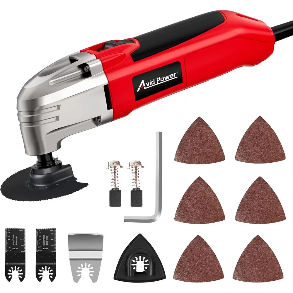 AVID POWER Oscillating Tool, 22000 OPM Electric Oscillating Multi Tool with 3°Oscillation Angle, Cutting, Sanding, Grinding, Scr
AVID POWER Oscillating Tool, 22000 OPM Electric Oscillating Multi Tool with 3°Oscillation Angle, Cutting, Sanding, Grinding, Scr