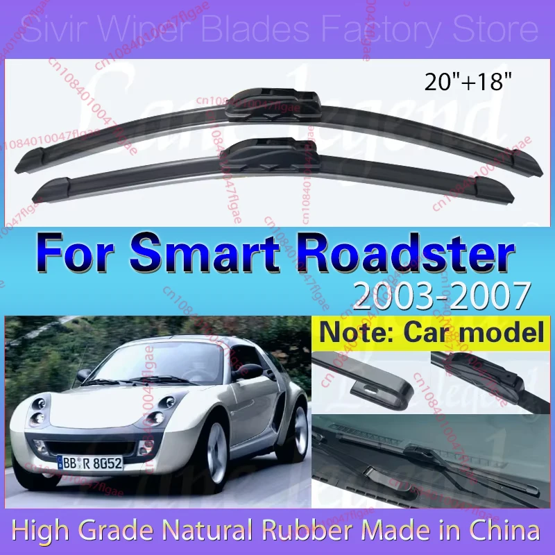 Car Wiper Blades For Smart Roadster 2003 2004 2005 2006 2007 Windshield Windscreen Front Window Blades 20"+18" Car Accessories
Car Wiper Blades For Smart Roadster 2003 2004 2005 2006 2007 Windshield Windscreen Front Window Blades 20"+18" Car Accessories