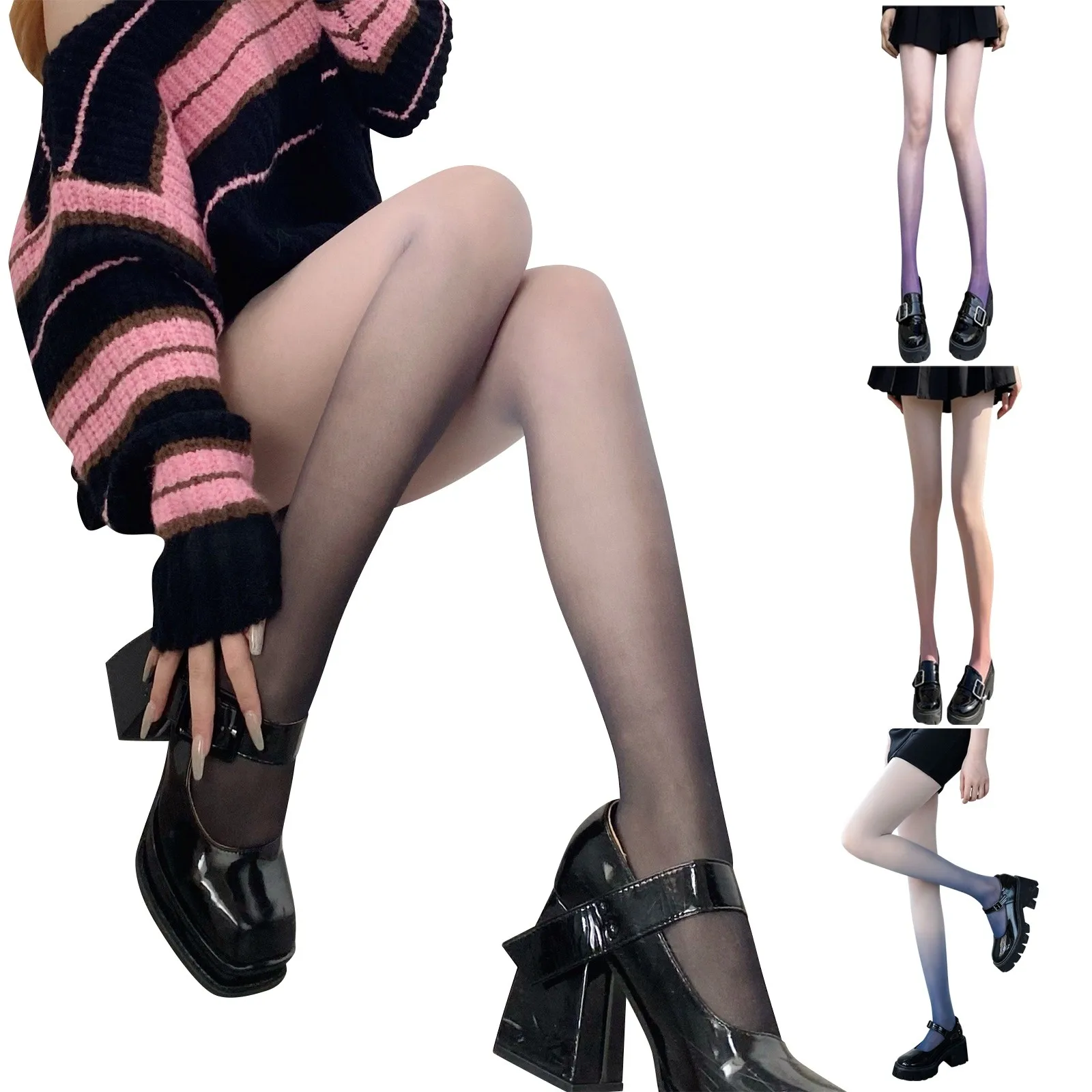 Women Pantyhose Gradient Contrast Color Skinny Thin Breathable Cosplay Long Stockings Bottom Stocking
Women Pantyhose Gradient Contrast Color Skinny Thin Breathable Cosplay Long Stockings Bottom Stocking
