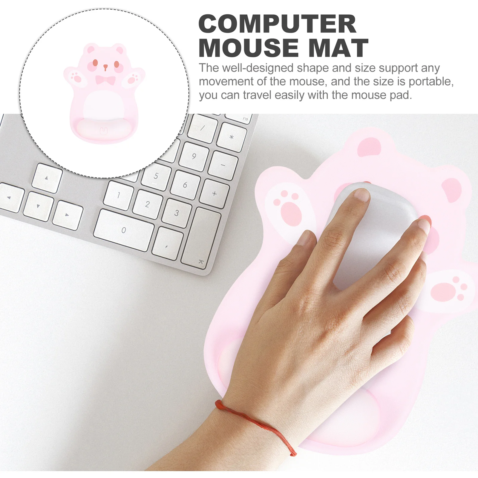 Ergonomic Wrist Support Mouse Pad Large Portable Non-Slip Spandex Surface Gaming Laptop Desktop Computer Mouse Mat
Ergonomic Wrist Support Mouse Pad Large Portable Non-Slip Spandex Surface Gaming Laptop Desktop Computer Mouse Mat