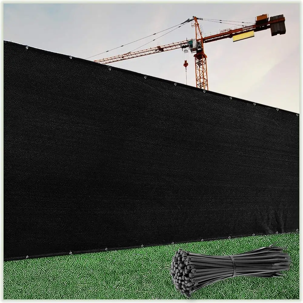 5' x 50' Black ence Privacy Sn Windsn Cover abric Shade Tarp Netting Mesh Cloth - Commercial Grade 170 GSM - Cable Zip Ties Incl
5' x 50' Black ence Privacy Sn Windsn Cover abric Shade Tarp Netting Mesh Cloth - Commercial Grade 170 GSM - Cable Zip Ties Incl