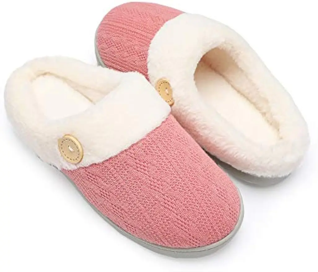 Women's Cozy Knit Slippers – Faux Fur Lined, Memory Foam, Anti-Slip Sole
Women's Cozy Knit Slippers – Faux Fur Lined, Memory Foam, Anti-Slip Sole