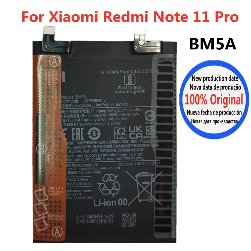 100% Оригинальный аккумулятор BM5A для Xiaomi Redmi Note 11 Pro 11pro, Сменный аккумулятор для телефона, быстрая доставка
100% Оригинальный аккумулятор BM5A для Xiaomi Redmi Note 11 Pro 11pro, Сменный аккумулятор для телефона, быстрая доставка