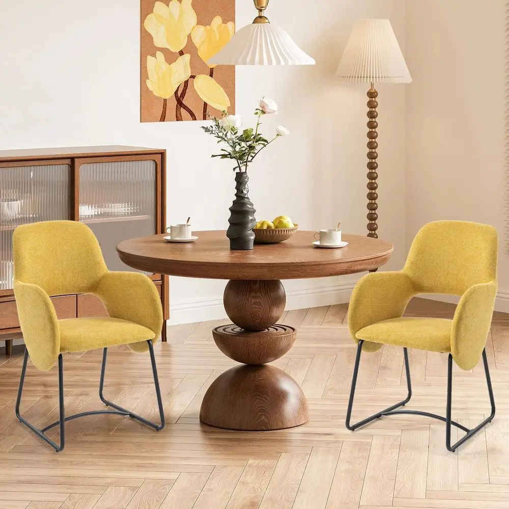 Upholstered Dining Chairs Set of 2, Metal Legs, Wide Seats, Ergonomic Design for Kitchen or Restaurant
Upholstered Dining Chairs Set of 2, Metal Legs, Wide Seats, Ergonomic Design for Kitchen or Restaurant