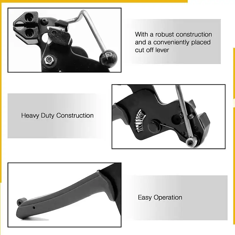 A92P Metal Zip Ties Cutter Stainless Steel Cable Tie Cutting Tool With 100PCS Cable Tie For Self-Locking Zip Ties Black
A92P Metal Zip Ties Cutter Stainless Steel Cable Tie Cutting Tool With 100PCS Cable Tie For Self-Locking Zip Ties Black