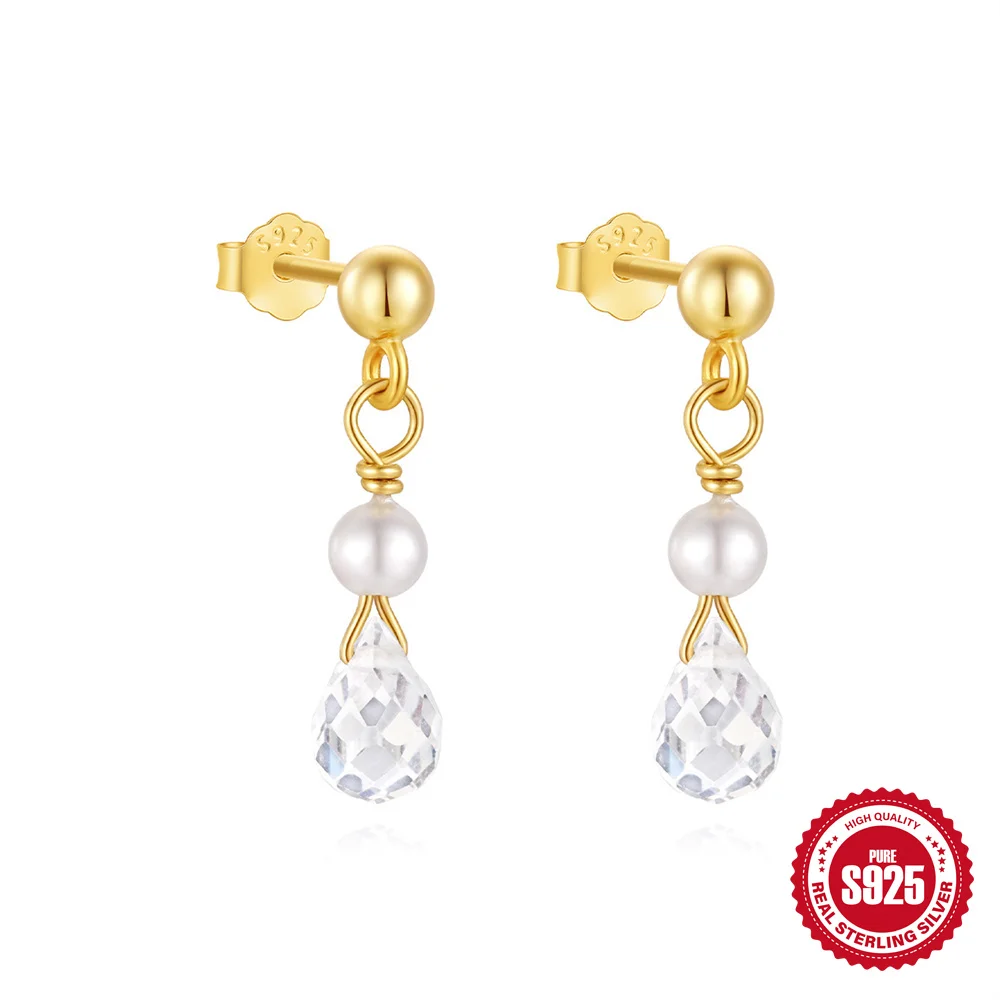 CANNER Minimalist Waterdrop Zircon Pearl Drop Earrings For Women 925 Sterling Silver Ins Four Claws Fine Jewelry Party Gift
CANNER Minimalist Waterdrop Zircon Pearl Drop Earrings For Women 925 Sterling Silver Ins Four Claws Fine Jewelry Party Gift