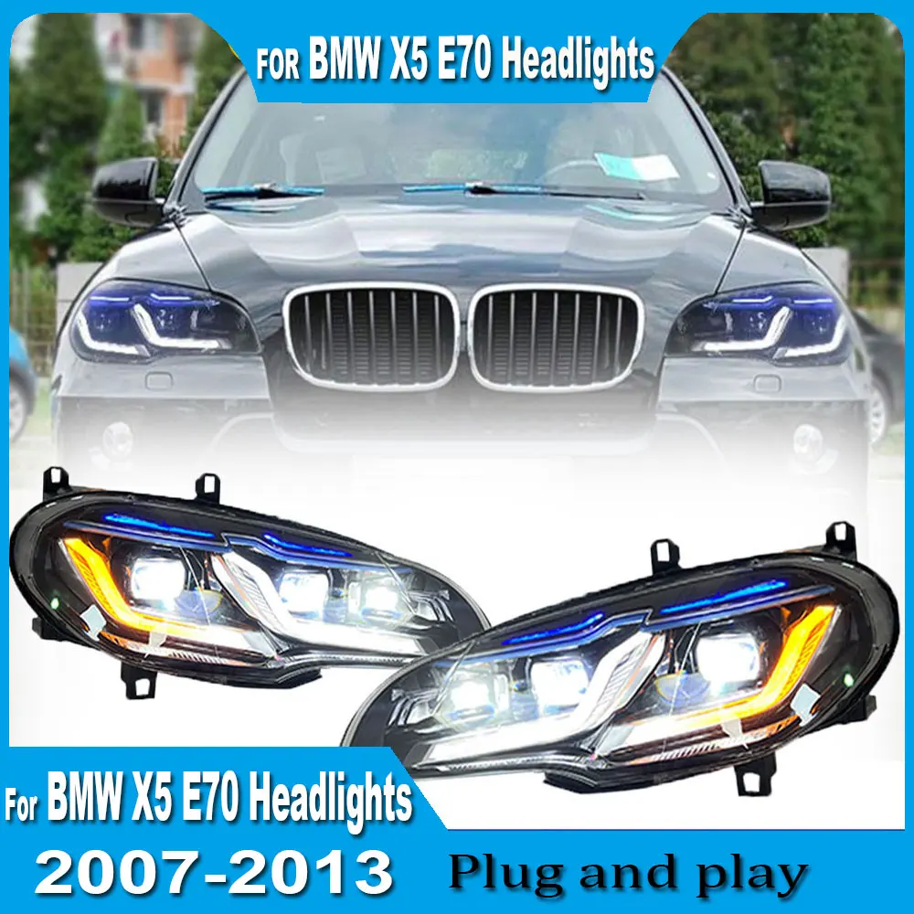 Car Lights for BMW X5 E70 LED Headlight 2007-2013 Lamp DRL Projector Lens Headlamp Plug and Play Automotive Accessories 2pcs
Car Lights for BMW X5 E70 LED Headlight 2007-2013 Lamp DRL Projector Lens Headlamp Plug and Play Automotive Accessories 2pcs