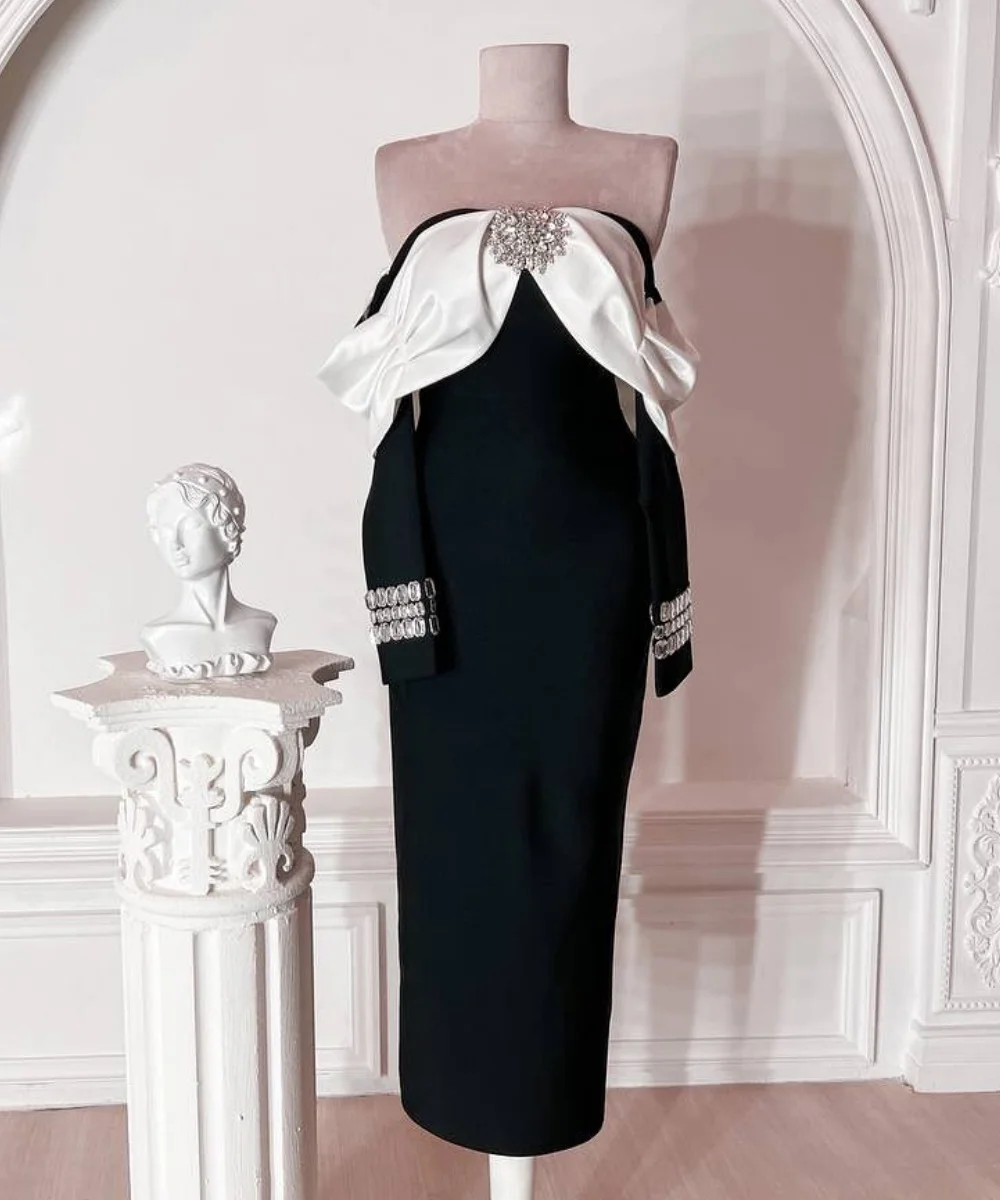 Customized Jersey Sequined Sheath Off-the-shoulder Midi Dresses Bespoke Occasion Classic Elegant High Quality
Customized Jersey Sequined Sheath Off-the-shoulder Midi Dresses Bespoke Occasion Classic Elegant High Quality