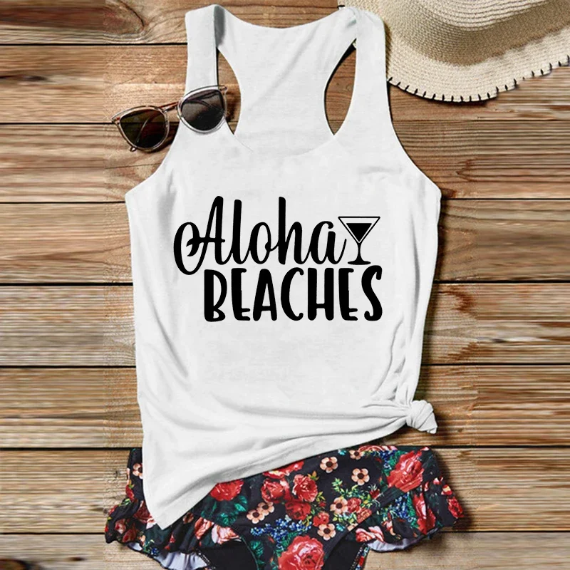 Aloha Beaches Tops Aloha Summer Shirt Aloha Party Tank Top Women Summer Vacation Tank Top Summer Gifts
Aloha Beaches Tops Aloha Summer Shirt Aloha Party Tank Top Women Summer Vacation Tank Top Summer Gifts