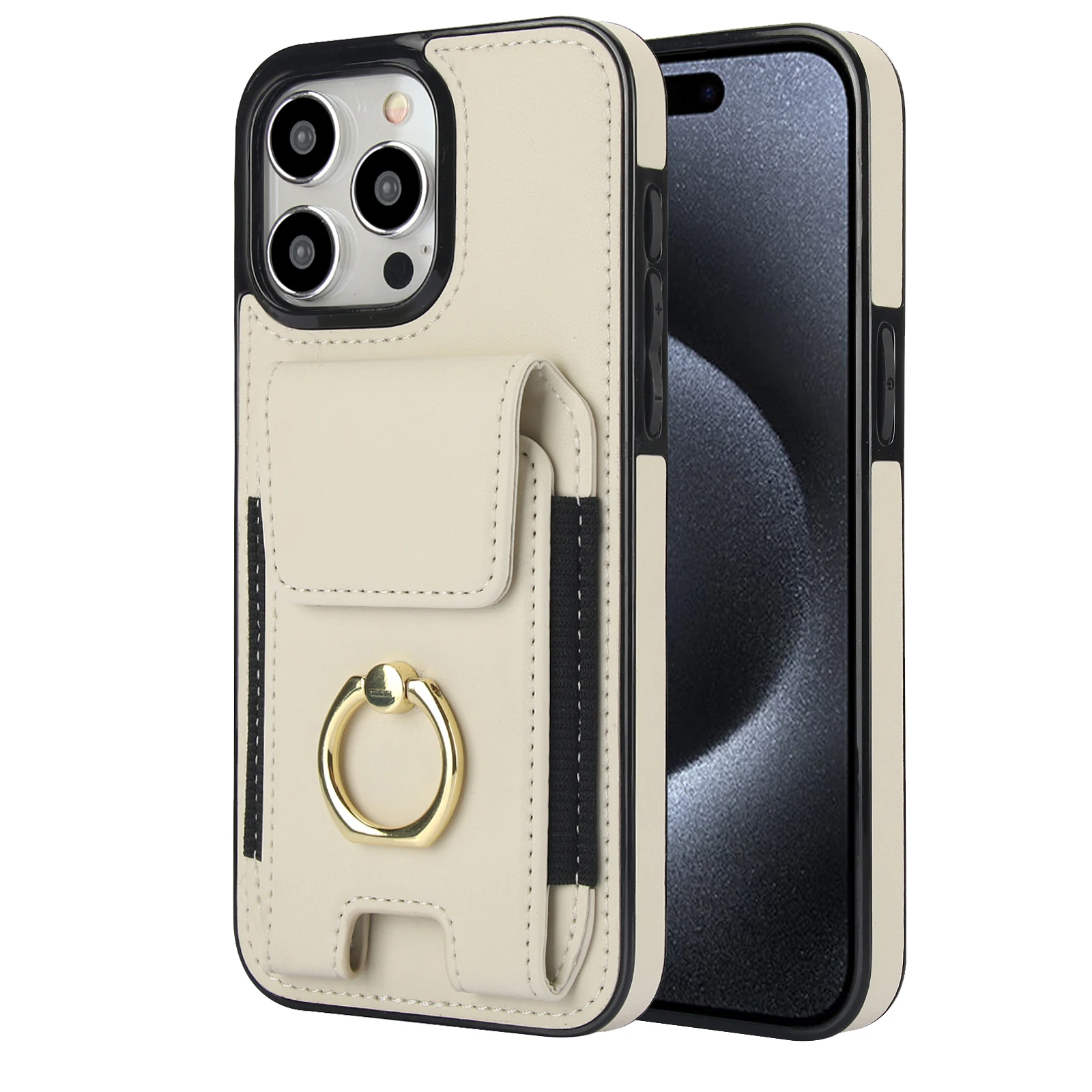 Shockproof Leather Ring Kickstand Phone Cover, Stretchy Elastic Card Holder, Wallet Case for iPhone 15 Pro Max 14 13 12 11 XR X
Shockproof Leather Ring Kickstand Phone Cover, Stretchy Elastic Card Holder, Wallet Case for iPhone 15 Pro Max 14 13 12 11 XR X