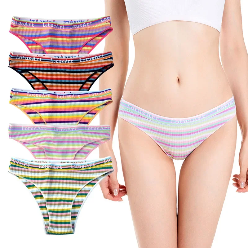 1pcs Women Cotton Seamless Panties for Female M-XXL Underwear Panty Sexy Colorful Striped Lingerie Letter Waist Brief
1pcs Women Cotton Seamless Panties for Female M-XXL Underwear Panty Sexy Colorful Striped Lingerie Letter Waist Brief