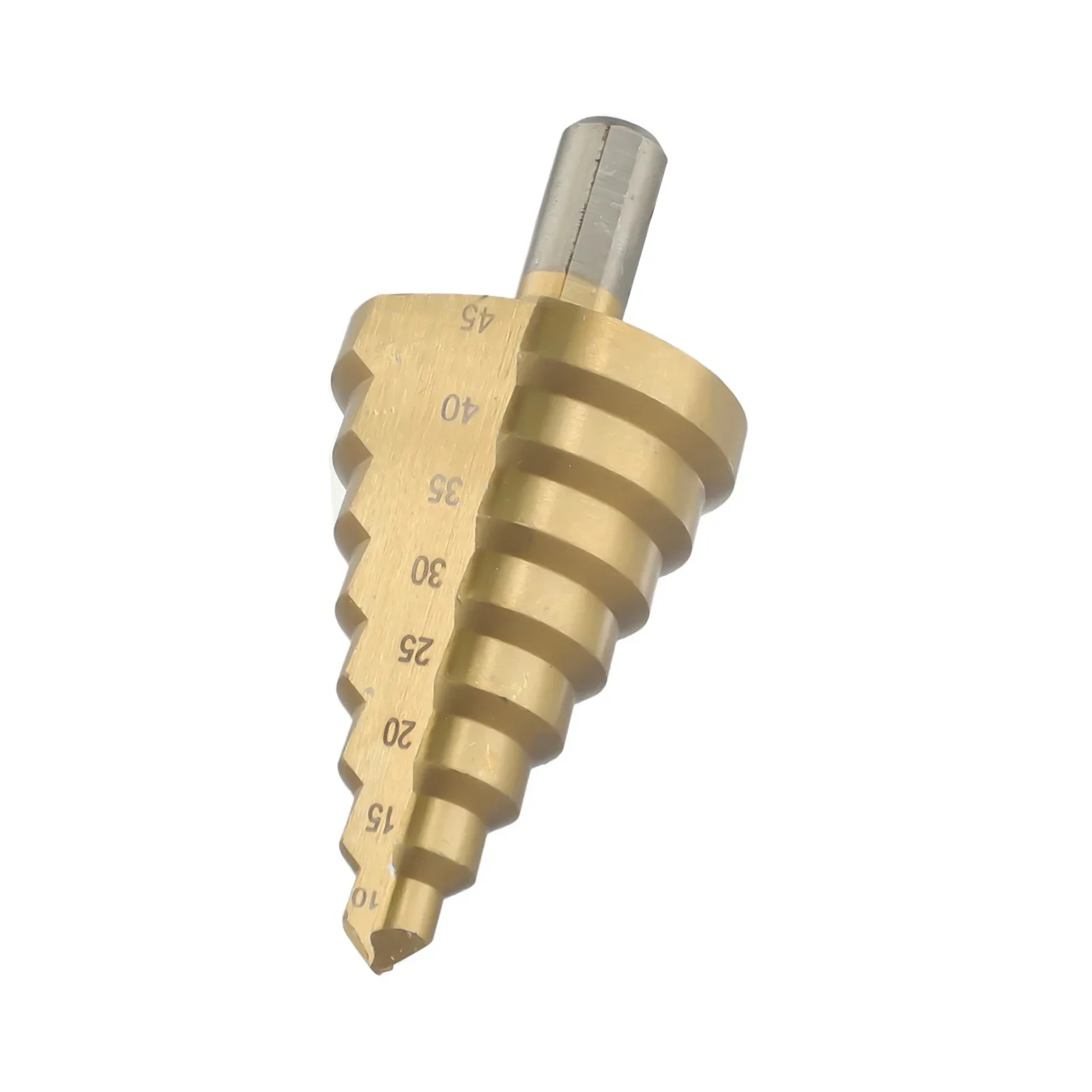 Wood Cut Tool Step Drill Bit 8 Steps 1pc Gold Metal 0/15/20/25mm Brand New 30/35/40/45mm HSS Steel High Quality
Wood Cut Tool Step Drill Bit 8 Steps 1pc Gold Metal 0/15/20/25mm Brand New 30/35/40/45mm HSS Steel High Quality