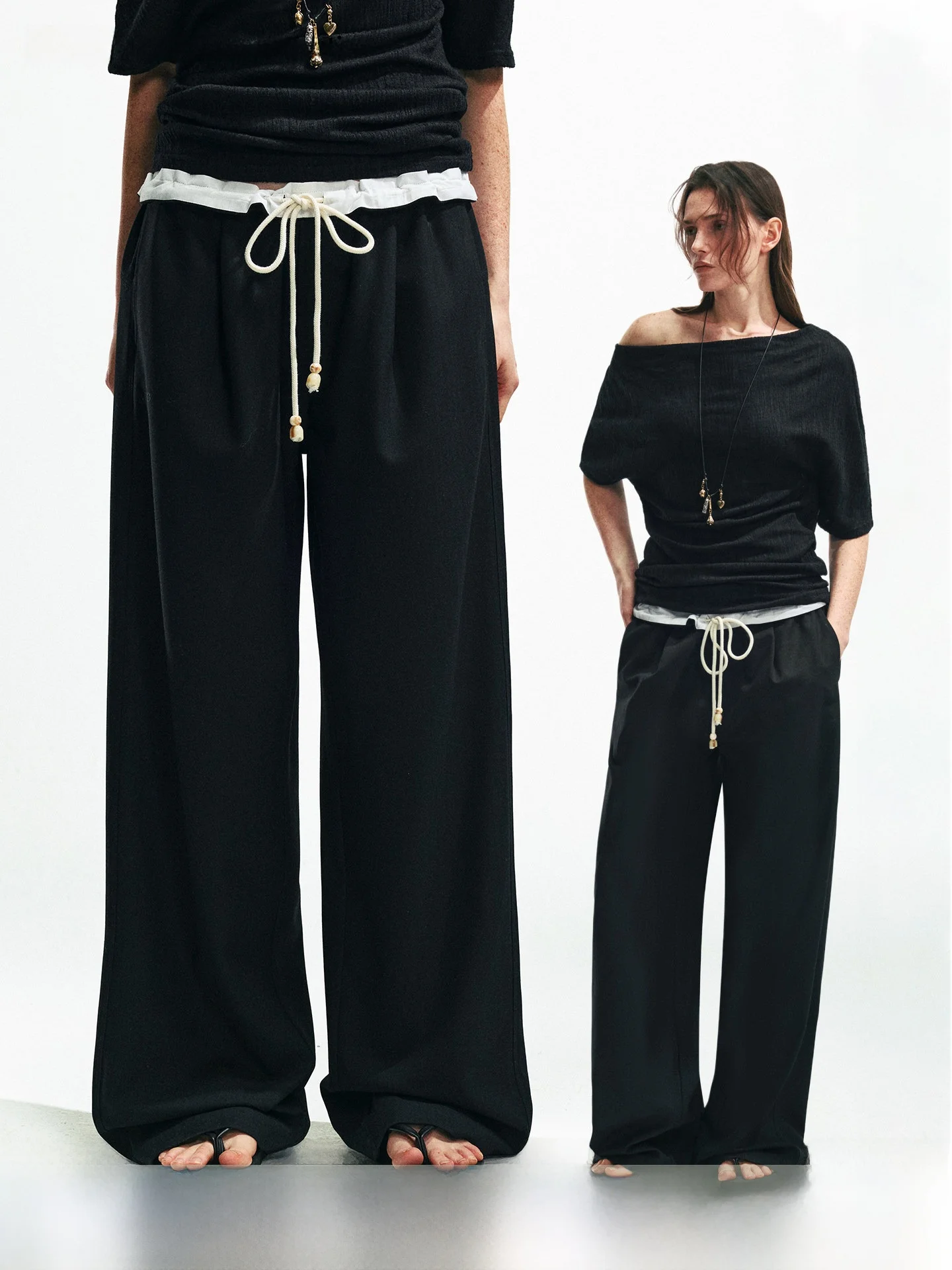 While Away Two-Way Wear Wide Leg Pants Loose Straight Casual Dstring Trousers Comfortable Loose-Fit High Waist Trousers
While Away Two-Way Wear Wide Leg Pants Loose Straight Casual Dstring Trousers Comfortable Loose-Fit High Waist Trousers