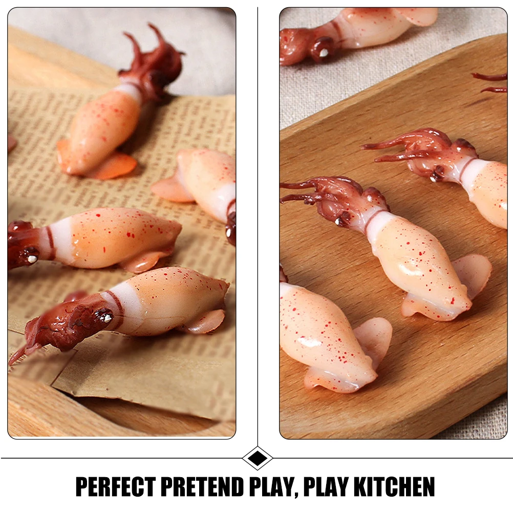 6pcs Simulation Squid Food Model Figurine Toy Decoration Fake Figure Realistic Lifelike Pretend PVC Safe Environmental
6pcs Simulation Squid Food Model Figurine Toy Decoration Fake Figure Realistic Lifelike Pretend PVC Safe Environmental