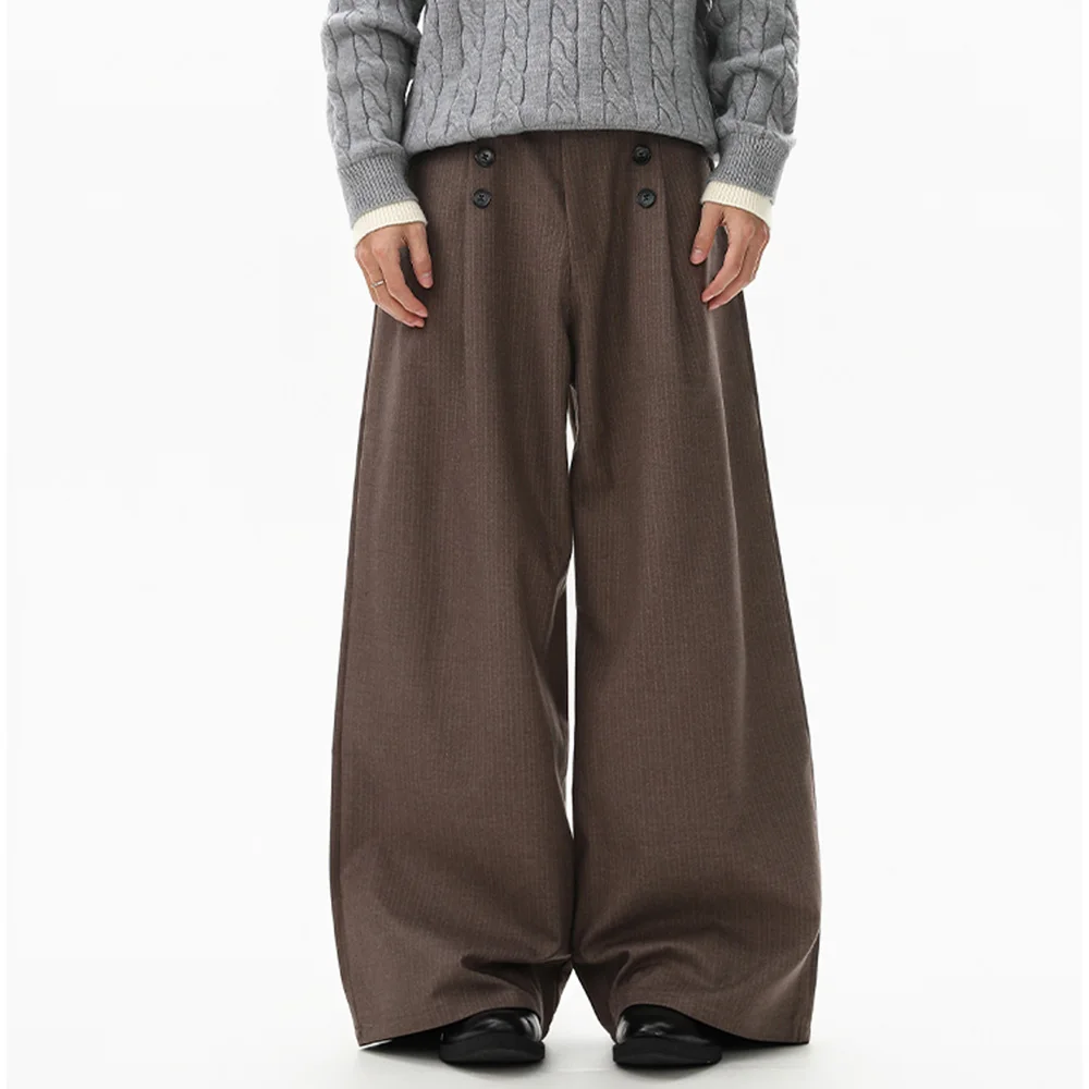 Men Double-breasted Pleated Loose Casual Vintage Fashion Stripe Wide Leg Suit Pant Women Oversize Streetwear Baggy Trousers
Men Double-breasted Pleated Loose Casual Vintage Fashion Stripe Wide Leg Suit Pant Women Oversize Streetwear Baggy Trousers