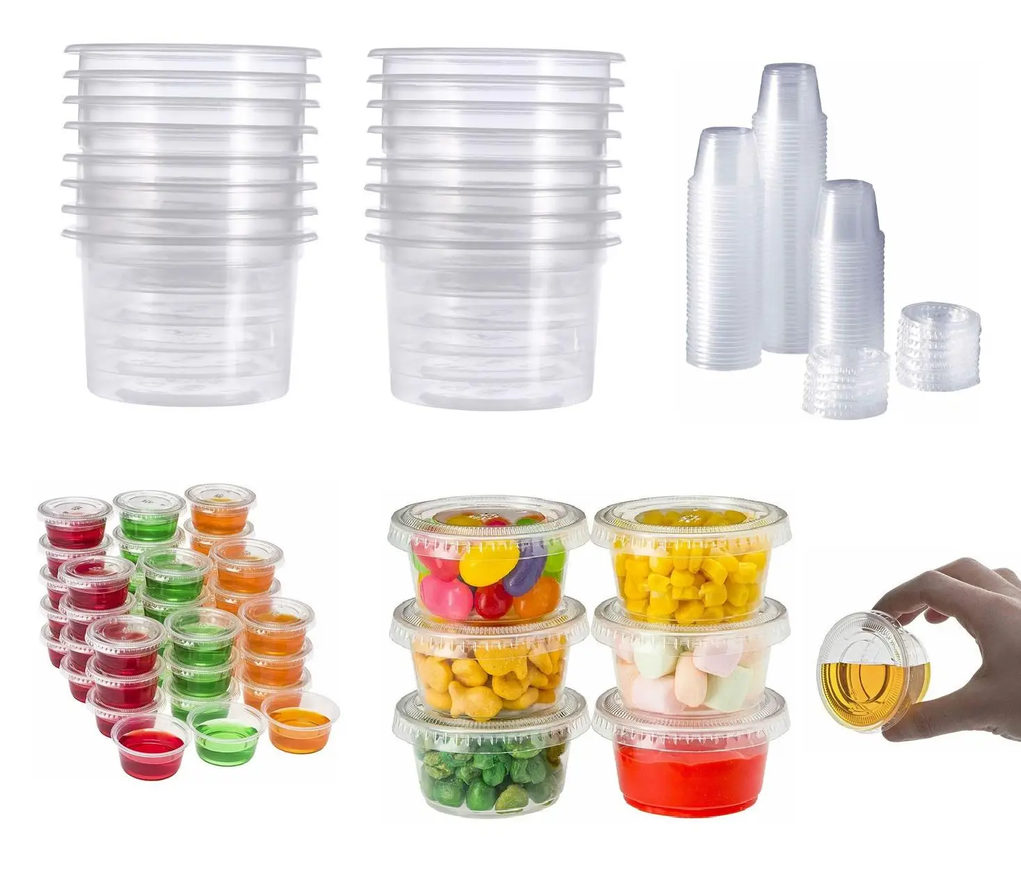 100PCS Disposable Plastic Cups Clear Transparent Anti Leak Lids Strong Portion Jelly Yogurt Mousses Reusable Storage
100PCS Disposable Plastic Cups Clear Transparent Anti Leak Lids Strong Portion Jelly Yogurt Mousses Reusable Storage