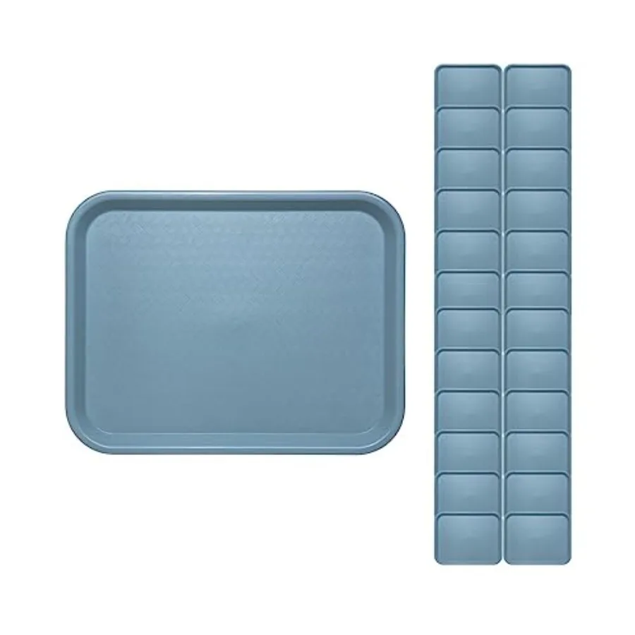 Cafe Cafeteria Tray, Meal Tray, Fast Food Tray with Patterned Surface for Cafeterias, 10 x 14 Inches, Slate Blue, (Pack of 24)
Cafe Cafeteria Tray, Meal Tray, Fast Food Tray with Patterned Surface for Cafeterias, 10 x 14 Inches, Slate Blue, (Pack of 24)