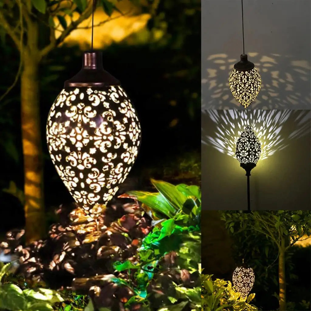 Solar Light LED Lantern Outdoor Waterproof Garden Light Hanging Art Lights Hollow-out Iron Solar Powered Lamp Garden Decoration
Solar Light LED Lantern Outdoor Waterproof Garden Light Hanging Art Lights Hollow-out Iron Solar Powered Lamp Garden Decoration