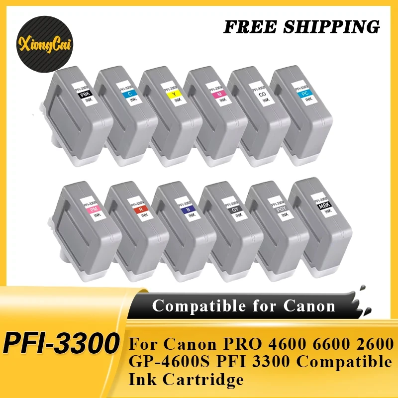 Чернильный картридж PFI-3300 емкостью 330 мл для Canon PRO 4600 6600 2600 GP-4600S
Чернильный картридж PFI-3300 емкостью 330 мл для Canon PRO 4600 6600 2600 GP-4600S