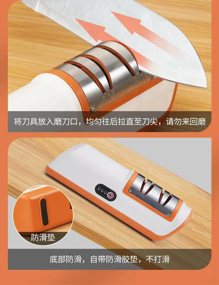 Точилка для кухонных ножниц, 3-ступенчатая шлифовальная машина для ножниц, зарядка через USB, автоматические инструменты для заточки резаков для полировки, бритвы, кухонные работы
Точилка для кухонных ножниц, 3-ступенчатая шлифовальная машина для ножниц, зарядка через USB, автоматические инструменты для заточки резаков для полировки, бритвы, кухонные работы