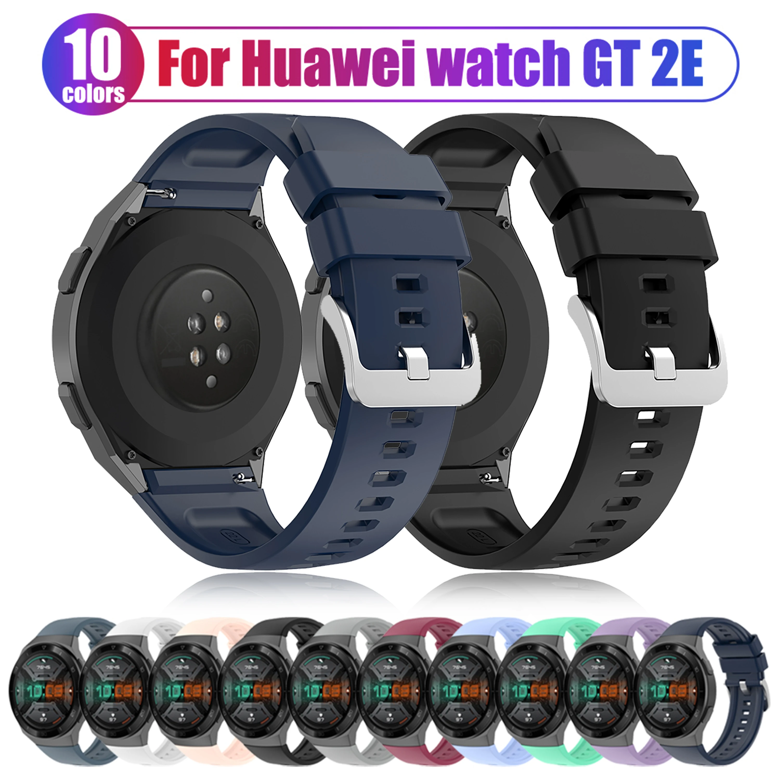 Silicone Sport Watch Strap For Huawei watch GT 2e original Smart Watch band Replacement huawei GT2e WristBand 22mm Bracelet belt
Silicone Sport Watch Strap For Huawei watch GT 2e original Smart Watch band Replacement huawei GT2e WristBand 22mm Bracelet belt