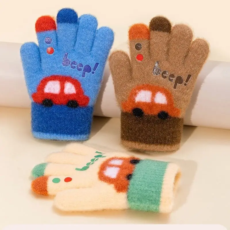 Winter Warm Thicken Boys Gloves Baby Cute Cartoon Car Gloves Kindergarten Kids Five Fingers Gloves 3-5Y
Winter Warm Thicken Boys Gloves Baby Cute Cartoon Car Gloves Kindergarten Kids Five Fingers Gloves 3-5Y