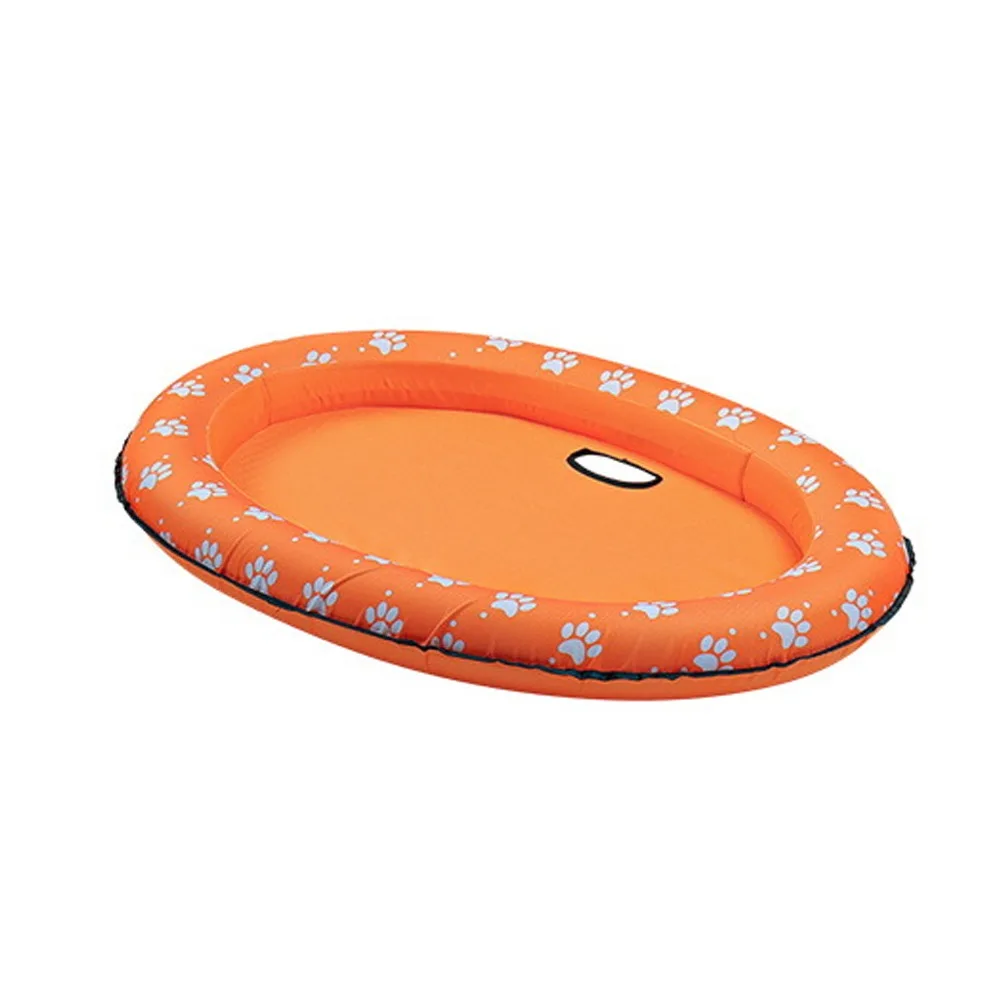 Water Foldable Dog Swimming Float PVC Cooling Pet Inflatable Raft Soft Pet Floating Raft Sunbath