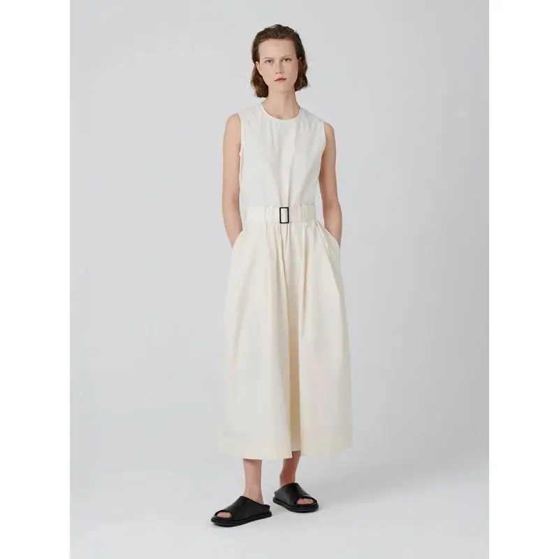 Maxdutti French Minimalist Waistband Jumpsuit Women's Round Neck Sleeveless Loose Waist Long And Wide Leg Pants Culottes 2026
Maxdutti French Minimalist Waistband Jumpsuit Women's Round Neck Sleeveless Loose Waist Long And Wide Leg Pants Culottes 2026